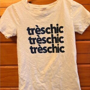 J. Crew Graphic Tee in White with Navy Print